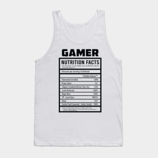 Gamer Nutrition Facts Tank Top
